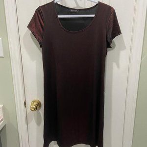 Black and Red Two-Tone Glitter Dress